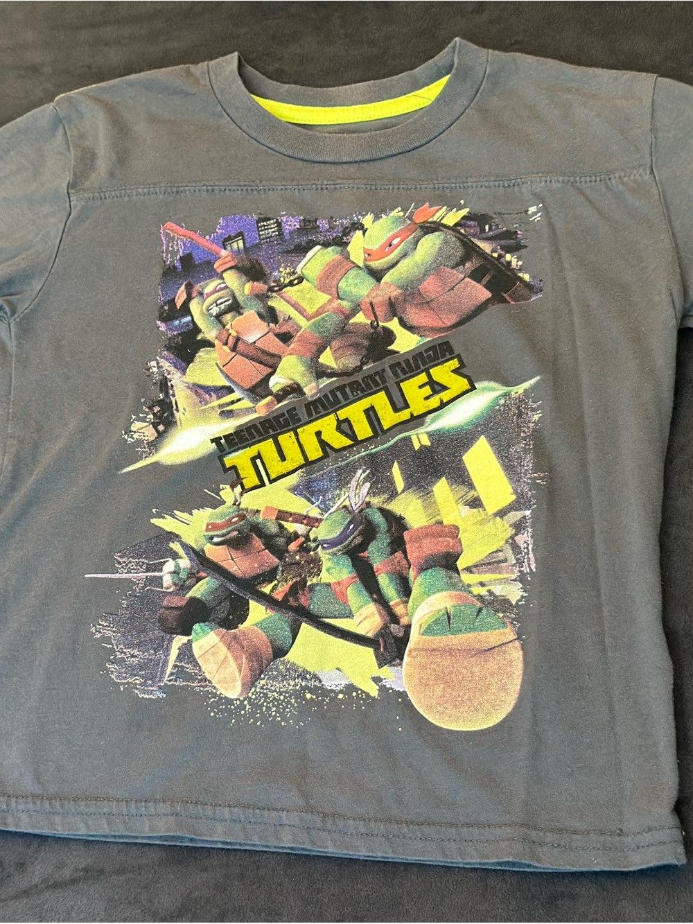 Teenage Mutant Ninja Turtles Boys' Graphic Tee - Gray